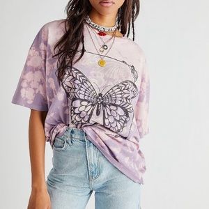 Free People x Vintage Souls Washed Butterfly Tee